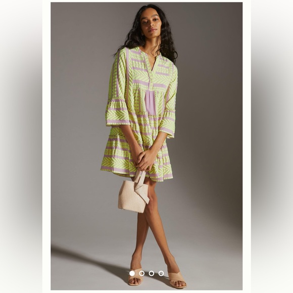 Devotion Twins Ella dress in lilac & neon yellow, NEW NWT, Size M from Anthro - Picture 3 of 9